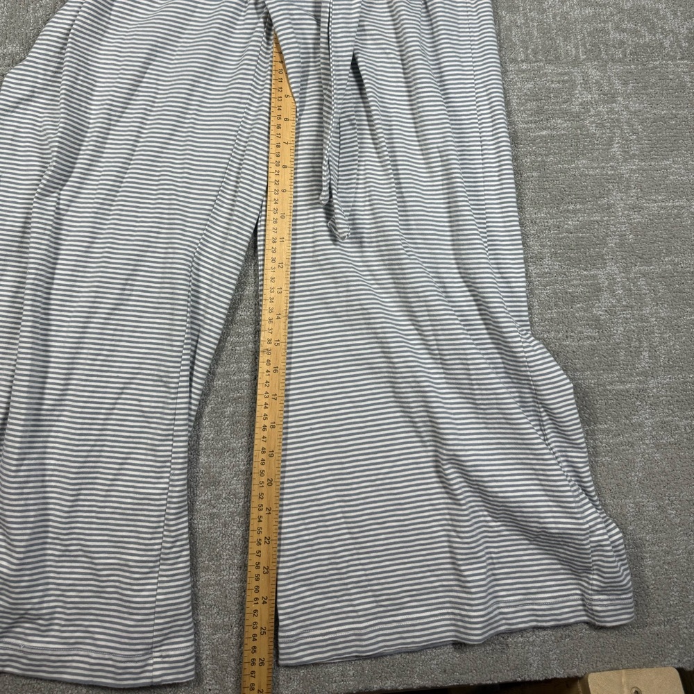 Pact Organic Cotton Striped Halter Top Wide Leg Jumpsuit Womens Medium - Picture 6 of 7